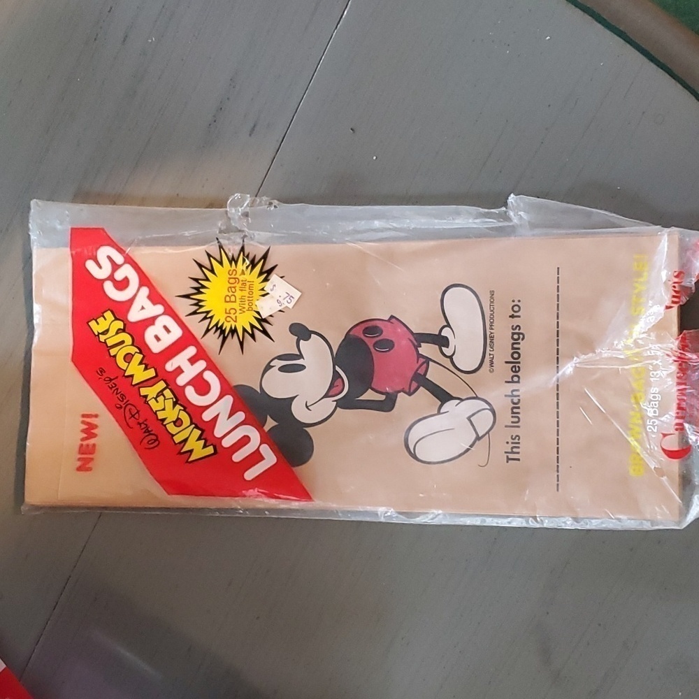 Mickey Mouse Vintage Lunch Bags in Bag, Opened  Set of 17 bags